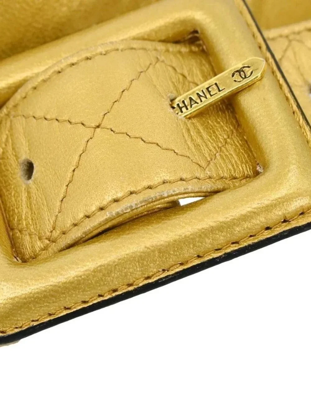Chanel Gold Lambskin Waist Bum Bag #80/32 RQ04193